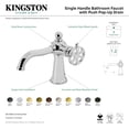 thumbnail image 7 of Kingston Brass KS3542RX Belknap One-Handle Single-Hole Bathroom Faucet with Push Pop-Up Drain, Polished Brass, 7 of 7