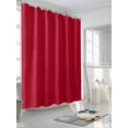 thumbnail image 3 of Shower Curtain Red Shower Curtains for Bathroom, Waterproof Polyester Shower Curtain Set with Hooks, Standard Size 66" x 72" Solid Color, 3 of 6