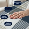 thumbnail image 7 of Casa Platino Flannel Sheet Set, 100% Cotton, 3 Piece Deep Pocket Bed Sheets - Twin Size, Navy Check, 7 of 7