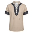 thumbnail image 5 of Zylarhe Kids Halloween Tops Fun Graphic Short Sleeve Tee with Boat Print for Boys Khaki 5-6 Years, 5 of 6