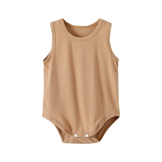 Tranfacy Justaucorps pour Garçons et Filles, Col Rond Sans Manches Justaucorps Enfants, Combinaison Confortable Couleur Unie Enfants Été Sans Manches Sac Pet
