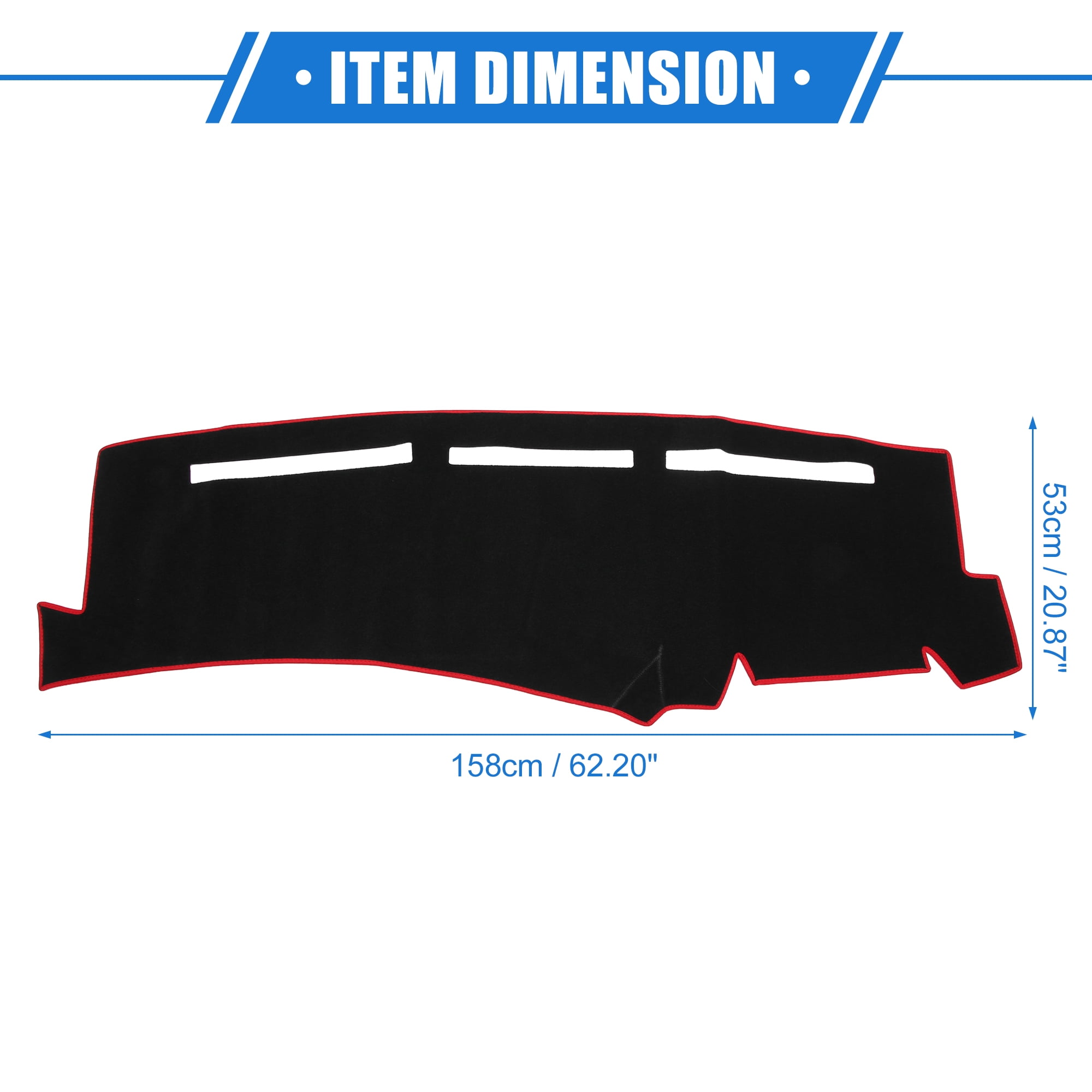 Unique Bargains Dashboard Cover Mat for Chevy Silverado 1999-2006 Durable Polyester Red Front Dash Cover Mat