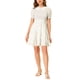 thumbnail image 2 of Vestidos florales de cuello Peter Pan de ajuste y vuelo de INSPIRE CHIC para mujer en blanco, 2 of 6