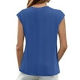 thumbnail image 2 of TYGHBN Women's Fashion Casual Loose Round Neck Hollowed Out Solid Color T Shirt Casual Shirts for Women Summer Long Sleeve Shirt Spandex G Sleeve Shirts for Women plus Long Sleeve Turtle Necks for, 2 of 6