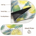 thumbnail image 5 of Yellow Lemons Area Rugs 5x7 ft Green Leaf Summer Fruit Watercolor Plant Washable Rug Non Slip Indoor Carpet Absorbent Floor Mat for Living Room Bedroom Dining Room, 5 of 9