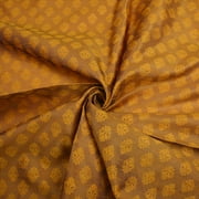 eloria Damask Embroidered Brocade Jacquard Sewing Apparel Making Fabric by the Yard Kurta Dress Apparel Cloth, Color: Mustard