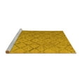 thumbnail image 2 of Ahgly Company Machine Washable Indoor Round Abstract Yellow Modern Area Rugs, 6' Round, 2 of 4