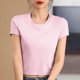 thumbnail image 1 of mfyjkho Tops De Moda Para Mujer, Blusas Y Camisas De Cuello Redondo De Manga Corta De Punto De Color Liso Para Mujer Tops Para Mujer M, 1 of 3