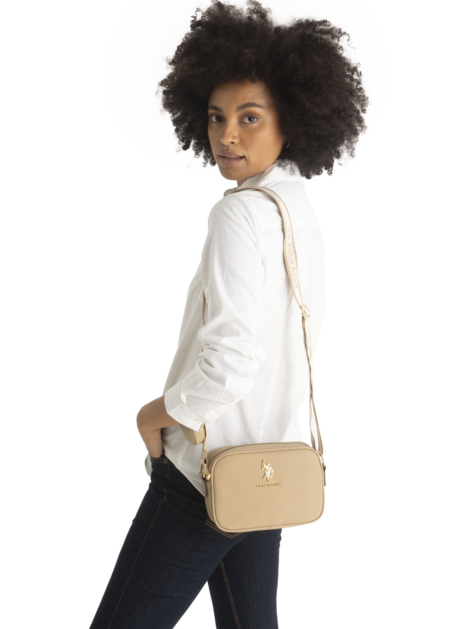 U.S. Polo Assn. Women's Signature Crossbody Bag, Khaki