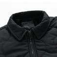thumbnail image 5 of Wyobmus Men's Winter Jacket Plain Fleece Lined Thick Work Padded Jacket Warm Cargo Jackets Black, 5 of 8