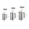 350/800/1000ML French Press Coffee Maker Stainless Steel Screen Double