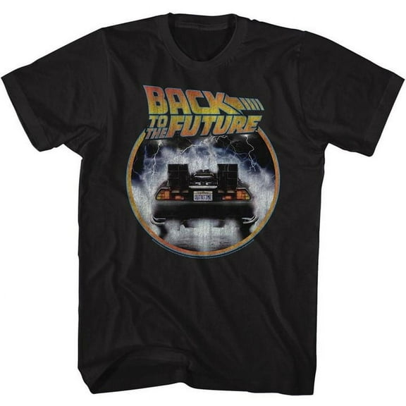 Back To The Future Back To The Back Black Adult T-Shirt 2Xlt