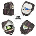 thumbnail image 5 of FORMRS Mini Backpack Purse for Women Quilted Travel Daypack Casual Shoulder Bag, Dark Purple Floral Pattern, 5 of 7