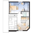thumbnail image 4 of 728-4919: A-frame Cabin 2 Bed, 2 Bath Luxury Home Plan, 1259 Sq Ft: Full Blueprints with License to Build by Home Plan Marketplace - Lesuto, 4 of 4