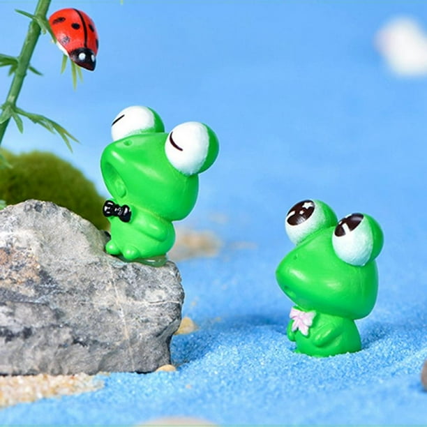 Greyghost Cute Frog Doll, Garden Frog Ornaments Animal Model Moss
