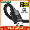 thumbnail image 2 of Cable UGREEN compatible con HDMI 2.1 de ultraalta velocidad 8K/60Hz 4K/120Hz para Xiaomi Mi Box PS5 Dolby Vision 48 Gbps compatible con HDMI 8K, 2 of 5