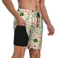 thumbnail image 2 of KLL Ladybug And Wild Flowers for Mens Swim Trunks Quick Dry Swim Shorts with Built-in Compression Liner Funny Swimwear Bathing Suits-3X-Large, 2 of 6
