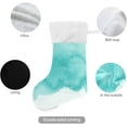 thumbnail image 3 of Coolnut 17.7 Inch Christmas Stockings, 1 PCS Teal Blue Watercolor Presonalized Large Stocking Sock for Family Holiday Xmas Party Decorations, 3 of 7