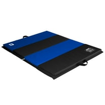 We Sell Mats Folding Personal Fitness Exercise Mat, 4' x 6' Blue-Black