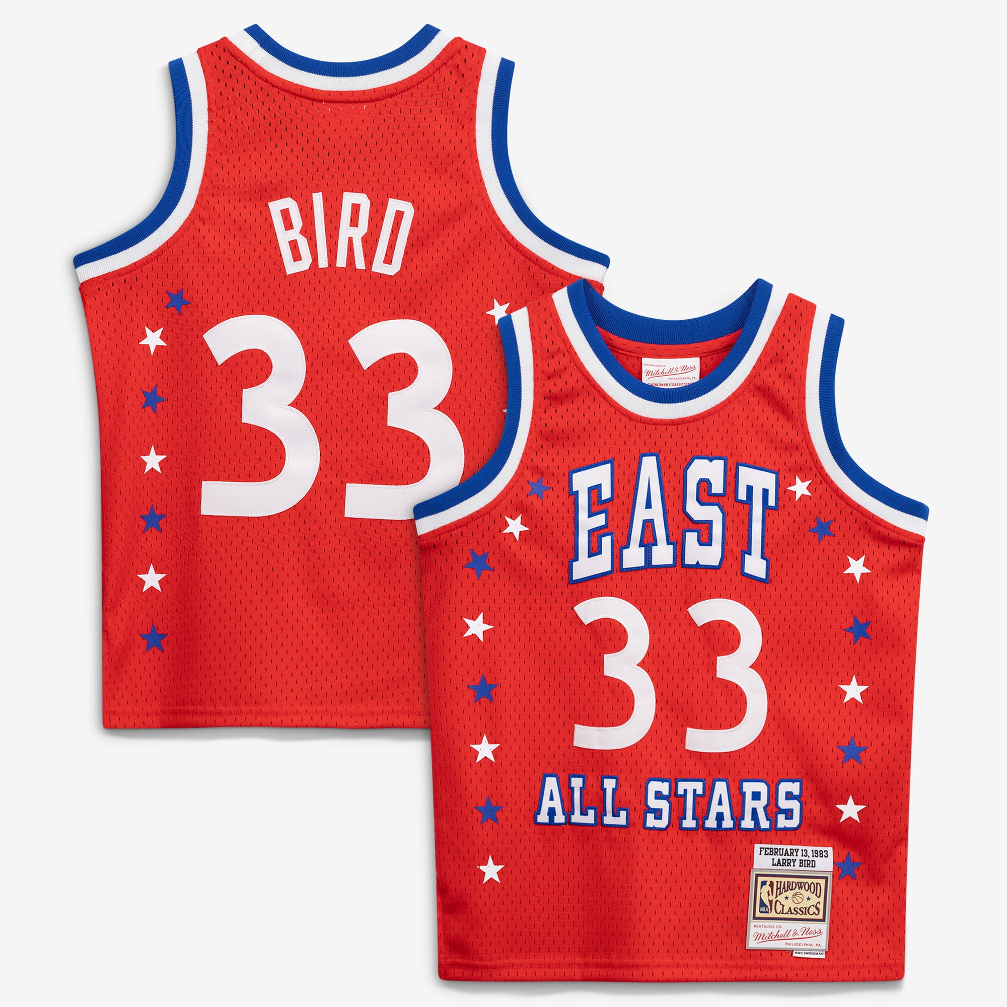 Youth Mitchell & Ness Larry Bird Red 1983 NBA All-Star Game Hardwood Classics Swingman Jersey