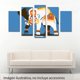 thumbnail image 2 of Cuadro decorativo para Sala, Comedor y Recamara, Elefante Blanco Geométrico, minimalista, moderno, elegante, juego de 5 piezas, 2 of 5