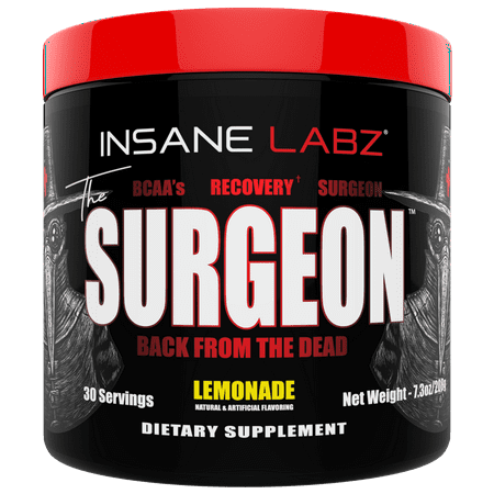 Insane Labz The Surgeon BCAA Recovery Powder, Branched Chain Amino Acid Post Workout Drink for Muscle Recovery, 30 Servings - (Best Post Ride Recovery Drink)