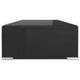 thumbnail image 2 of vidaXL TV Stand/Monitor Riser Glass Black 70x30x13 cm, 2 of 5