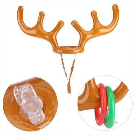 Reindeer Games Christmas VBESTLIFE Inflatable Reindeer Hat Toss Game Xmas Holiday Party Toys Gift, Reindeer Toss Hat, Toss Hat ()
