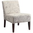 thumbnail image 1 of Coaster Chaise d'Appoint en Écriture Française en Blanc et Gris, 1 of 2