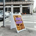 thumbnail image 5 of A-frame Sidewalk Fresh Pecan 24" x 36" Double Sided A-Frame Sidewalk Sign, Includes 2 Plastic Inserts | Foldable Portable White Signicade Sandwich Board Signs, 5 of 5