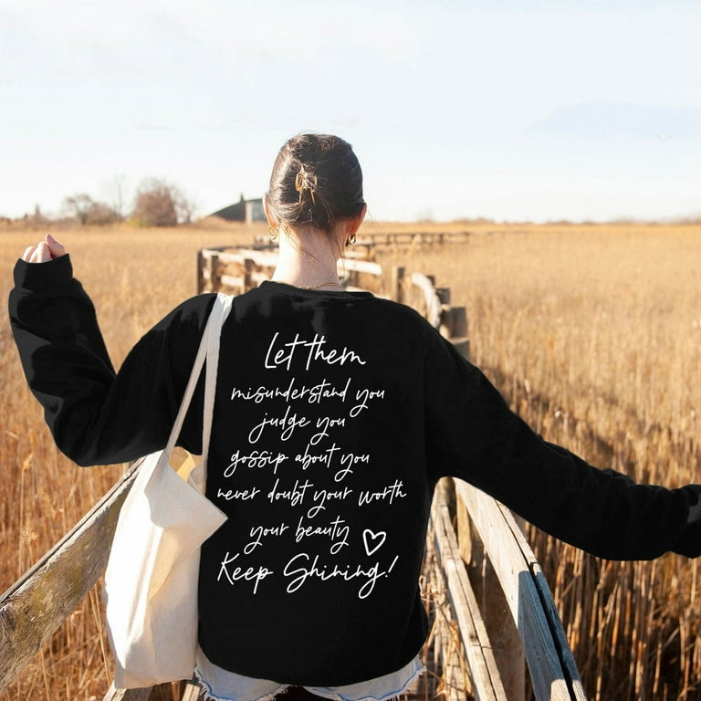 Women's Sweatshirts 2025 Let Them Sweatshirt Mental Health