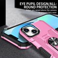 thumbnail image 4 of K-Lion for iPhone 13 6.1 Inch Case, 360° Rotating Ring Holder Stand Heavy Duty Kickstand Magnetic Car Mount Slim Military Grade Shockproof Durable Hybrid Case for iPhone 13,Pink, 4 of 9