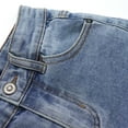thumbnail image 5 of KIDSCOOL SPACE Girls Flared Denim Pants, 5-14T Elastic Waistband Inside Stretchy Slim Jeans,Light Blue,6-7 Years, 5 of 6