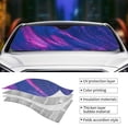 thumbnail image 5 of Bingfone Neon Gradient Blue Car Windshield Sun Shade Protector Keep Your Vehicle Cool Sun Shield Visor Cover Foldable For Car Truck Suv-Small, 5 of 9