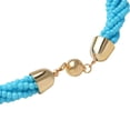 thumbnail image 3 of Shop LC Blue Glass Beaded Multi Row Twisted Necklace Jewelry Gift for Women Size 22, 3 of 7