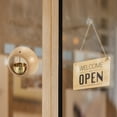 thumbnail image 7 of 2 Set Shopkeepers Bell, Wood Door Chime Hanging Door Bell Self-adhesive Hanging Jingle Bells for Door Opening Business When Entering Refrigerator Car, Round, 7 of 7