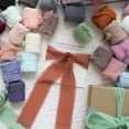 thumbnail image 3 of Retro Tassels Ribbon 1 Roll Chiffon Fringe Ribbon with Frayed Edges Soft Texture Non-fading Tassels Solid Color Gift Wrapping Flower Bouquet Ribbon, 3 of 8