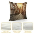 thumbnail image 4 of Chilfamy Cityscape Sunset Romance Pillow Covers for Couch Sofa Indoor Outdoor Throw Pillow Cover Square Design Short Plush 1PC 24x24in, 4 of 5