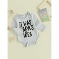 thumbnail image 3 of Bagilaanoe Baby Girl Boy Rompers Newborn Letters Print LongSleeve Bodysuit 3M 6M 9M 12M Infant Fall One Piece Jumpsuit, 3 of 8