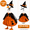 Fall Cat, variant on Porch Goose Outfit, 23 inch Thanksgiving Turkey Clothes, Fall Garden Goose Decor