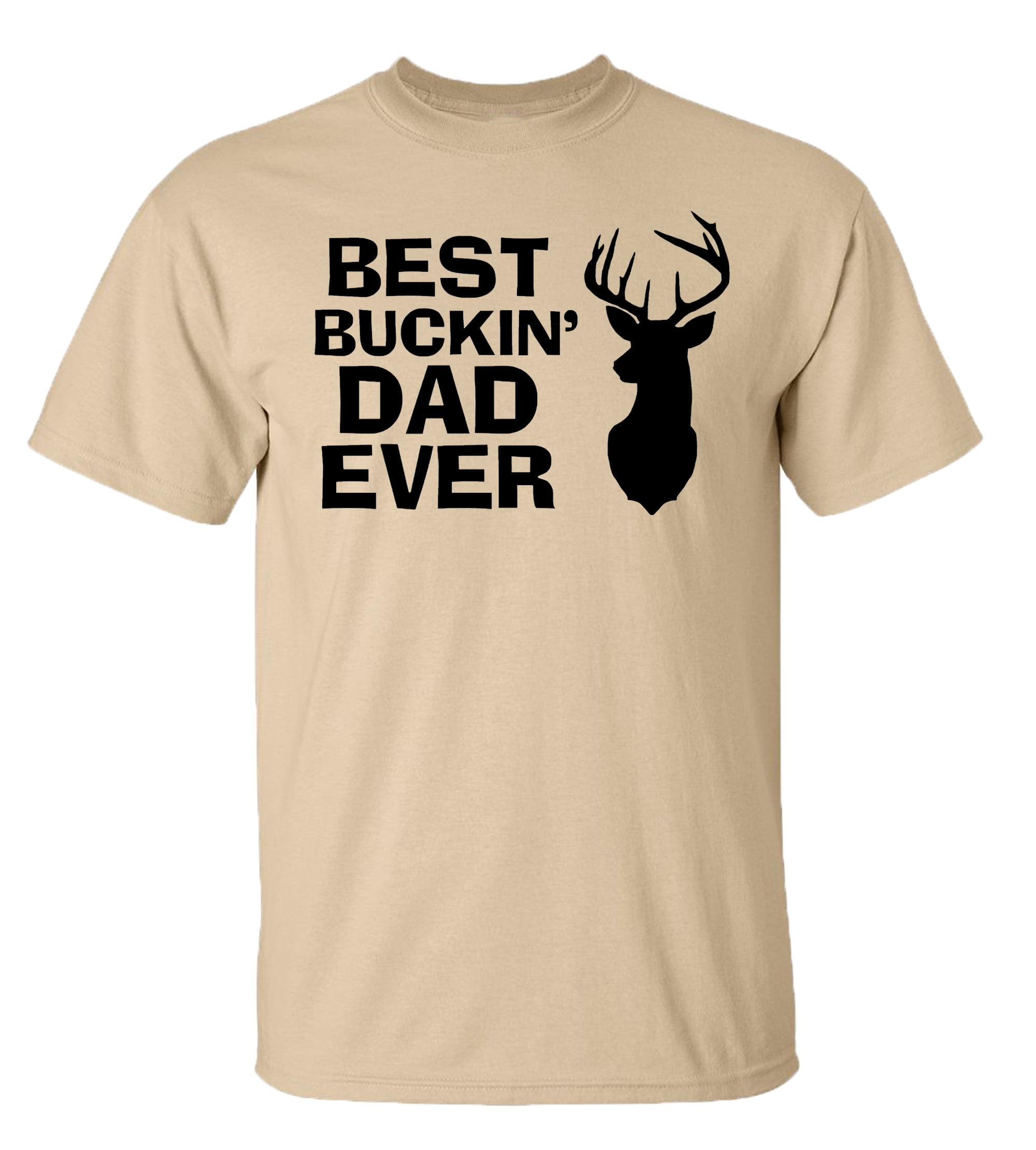 Funny Father's Day Best Buckin Dad Ever Adult Short Sleeve Tee Shirt Charcoal - Bild 26 von 29