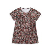Fantaslook Womens Blouses Dressy Casual Pleated Tunic Tops Floral Ruffle Sleeve Summer Shirts