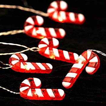 Christmas Lights Ideas 2019 Candy Cane String Lights for Decoration Ideas, Christmas, Saint Nicholas Day, 10 ft 40LEDs with Remote, Timer 8 Flicker Mode, USB / Battery Powered for Kids Room, Bedroom, Parties, Garden Decor ()