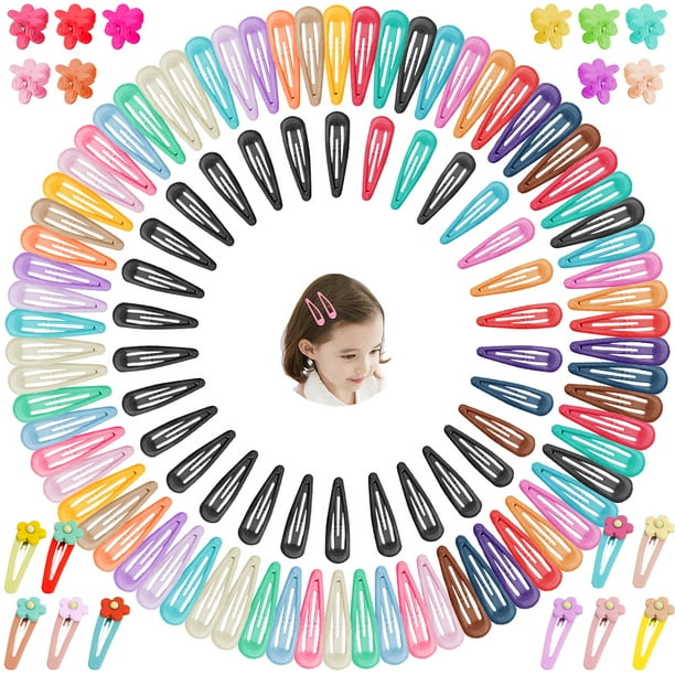 Toddler Hair Clips 100 Pcs Cute Mini Snap Hair Clips for Baby