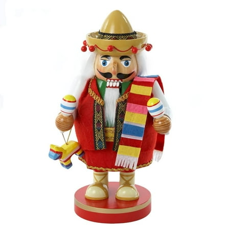 Kurt Adler 10.25-Inch Chubby Mexican Nutcracker – Festive Holiday Christmas Decoration