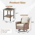 thumbnail image 2 of Arnahaishe Patio Rocking Chair Set of 2 with Side Table, All Weather Wicker Outdoor Swivel Glider Chairs for Garden Porch Pool, 2 of 10