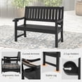 thumbnail image 5 of Dycanpo Outdoor Bench, 47” HDPS Bench with Armrest for Garden, Patio, Backyard, Black, 5 of 10