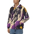 thumbnail image 3 of Vsdgher Astronaut Floating purple Space Mens Hoodies Zip Hoodie, Hoodies for Men, Zip-up Hooded Sweatshirt-3X-Large, 3 of 5