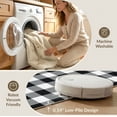 thumbnail image 5 of ODIKA Plaid Fabric Farmhouse Gingham Border Bathroom Checked Checkered Non-Slip Low Profile for Guest Room, Lounge, Apartment, 5 of 7