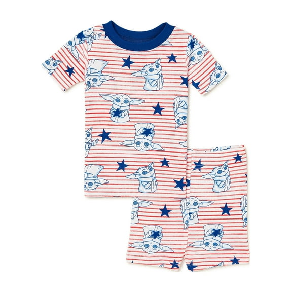 Baby Yoda Americana Toddler Boy and Girl Unisex Cotton Pajama Set, 2-Piece, Sizes 12M-5T